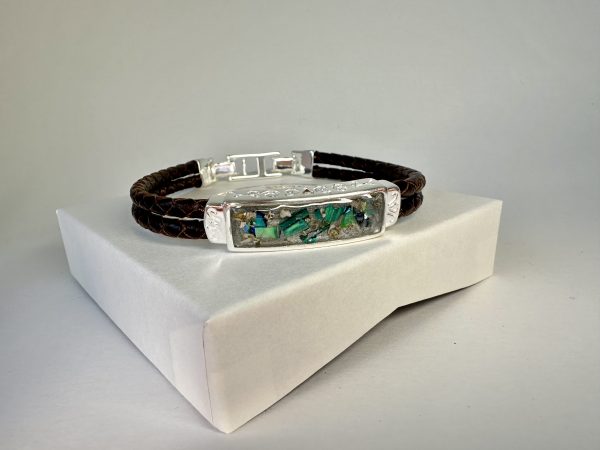 Mens Chunky Leather Bracelet - Image 4