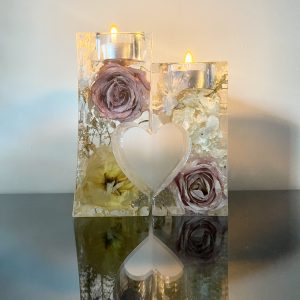 2 Piece Heart Candle Holder