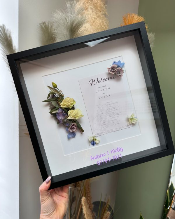 Wedding keepsake box frame