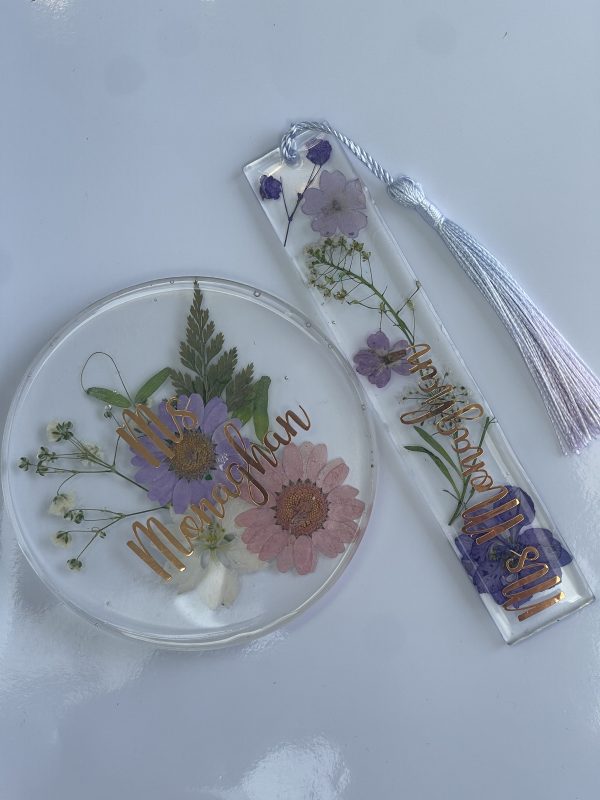 Random pressed flower coasters