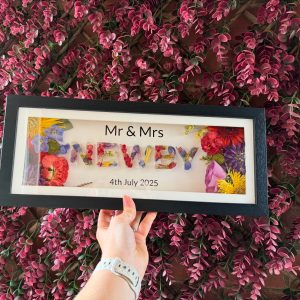 Family Name Frame with dried flowers