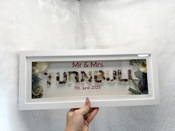 Family Name Frame with dried flowers - Image 17