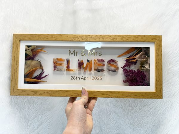 Family Name Frame with dried flowers - Image 16